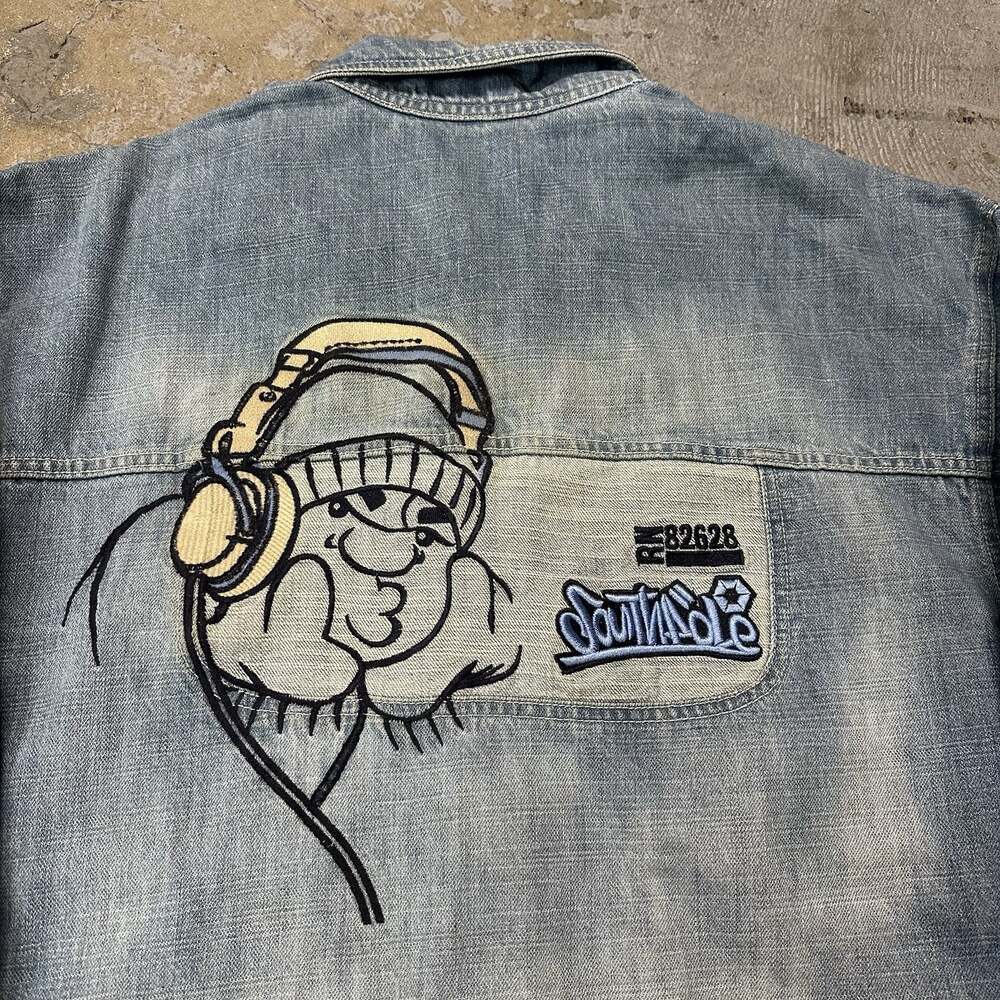 Vintage Y2K Southpole Blue Type 2 Trucker Denim Jacket XL Hip Hop Skater